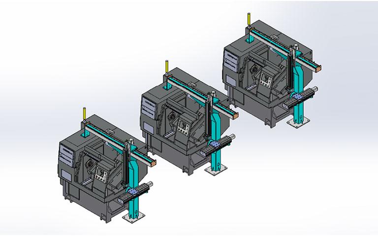 桁架機(jī)械手自動(dòng)化上下料加工生產(chǎn)線(xiàn)2